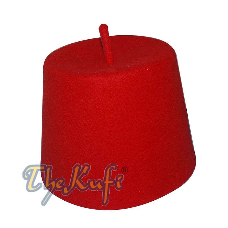 Tall Felt Fez Kufi Hat