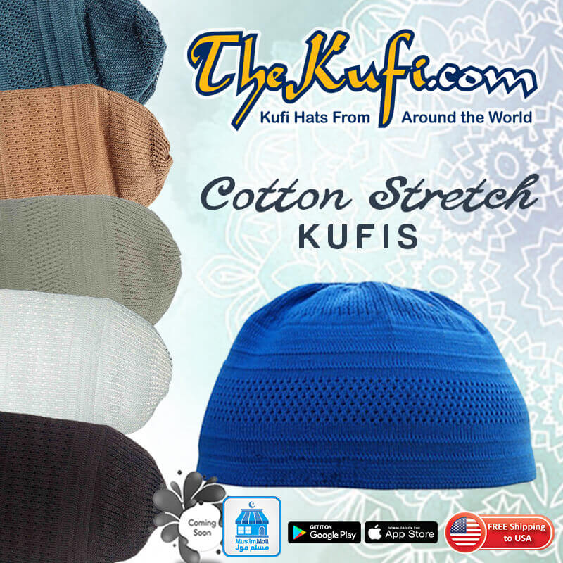Plain Colored Cotton Stretch-Knit Kufis