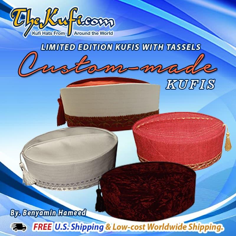 Limited Edition Cutom-made Kufis with Tassels by Benyamin Hamid