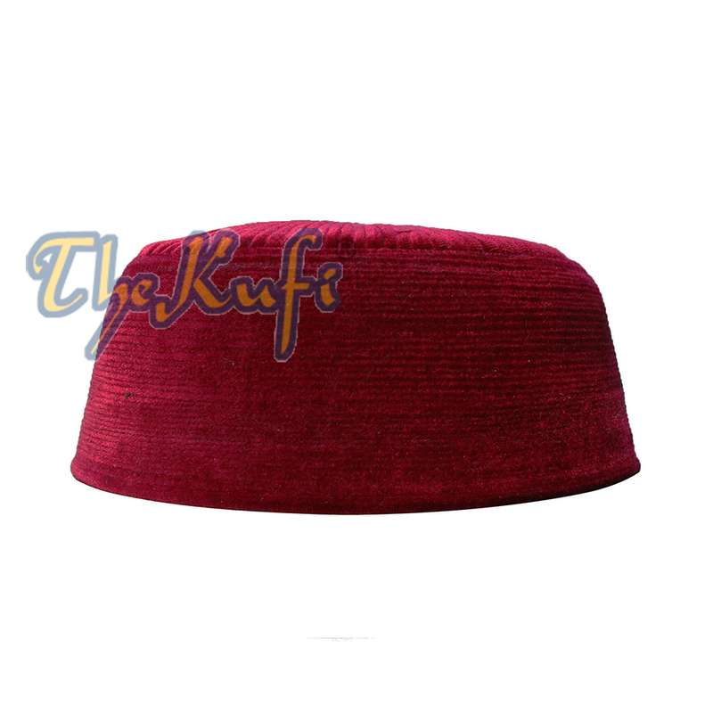 mooth Textured Velvet Kufi Hat